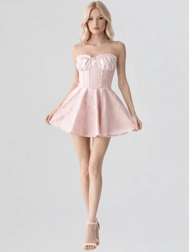 Mini Dress In Pink - Size Xs